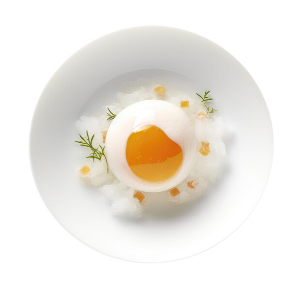 Jajko Snow Kuchni Australijskiej Na Białym Talerzu
