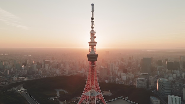 japonia zen tokio wieża telewizyjna krajobraz panorama widok fotografia Sakura kwiaty pagoda pokój cisza