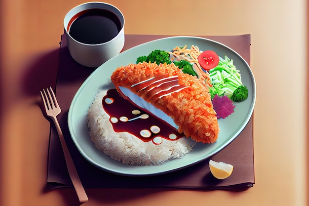 Japońskie jedzenie Tonkatsu