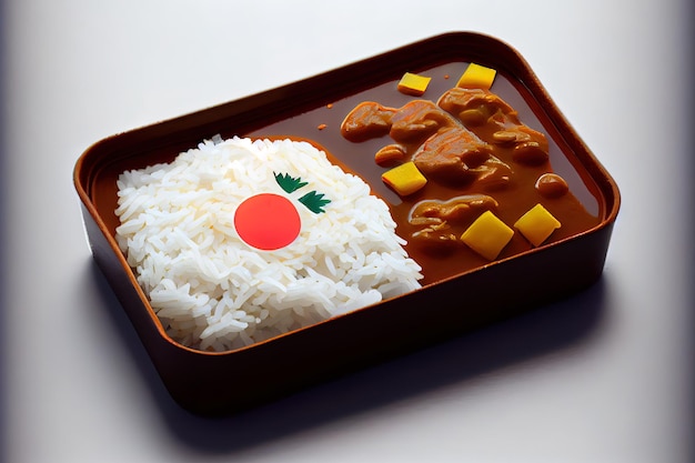 Japońskie potrawy z ryżu curry