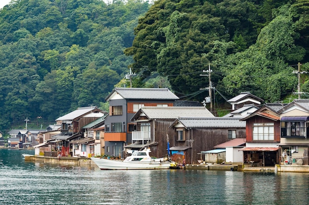 Japońskie stare miasto, Ine-cho w Kioto w Japonii