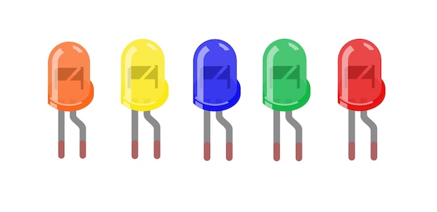 Jasna dioda elektroluminescencyjna, dioda Led, kolorowe diody LED