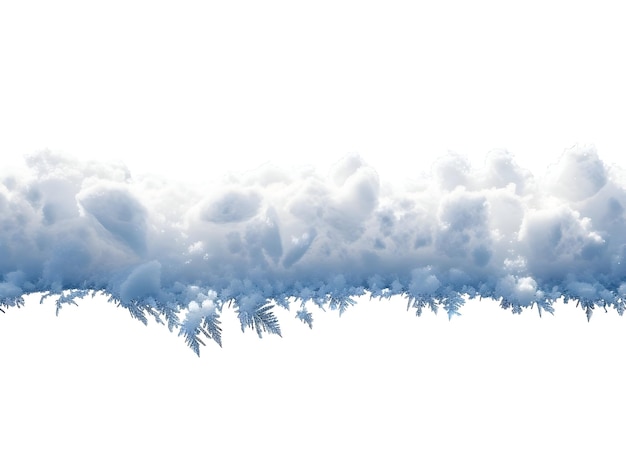 Zdjęcie jasno niebieski poziomy pas śnieżny izolowany na białym tle wysoka jakość