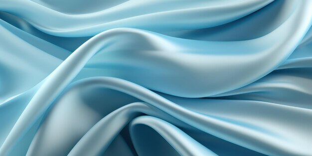 Jasnoniebieska tekstura jedwabnej tkaniny luksusowe tło 3d Rendering 4k Ultra hd