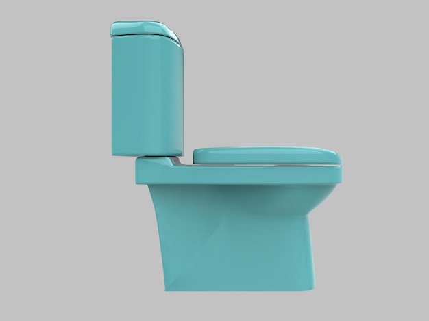 Jasnoniebieska toaleta wc ilustracja 3d