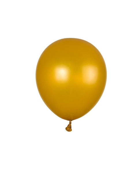 Jasnożółty balon na białym tle Minimalna koncepcja