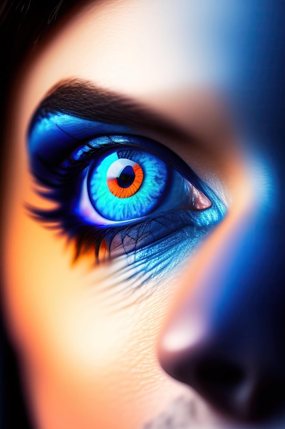 Jasny Niebieski Ludzkie Oko