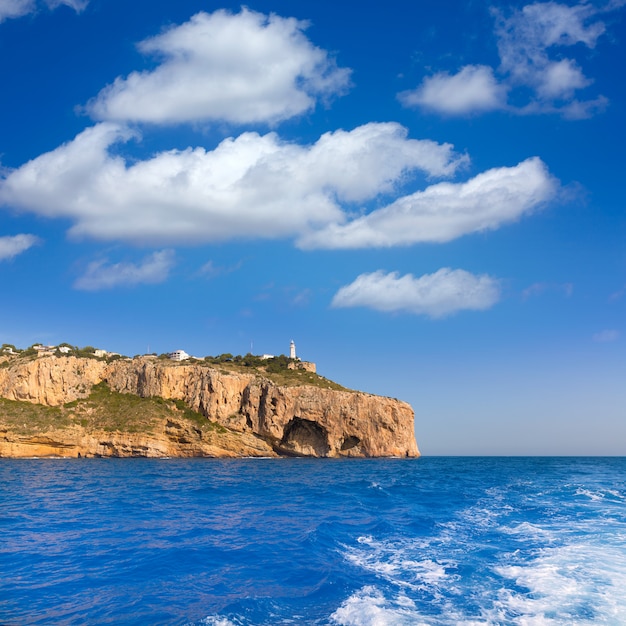 Javea Cabo La Nao Lighthouse śródziemnomorska Hiszpania