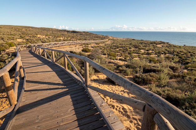 Jedna z najpiękniejszych plaż w Hiszpanii, zwana (Cuesta Maneli, Huelva) w Hiszpanii.