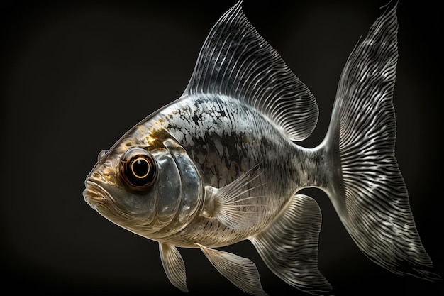 Zdjęcie jednogłowy srebrny ryb monodactylus argentyński
