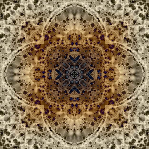 Jednolite abstrakcyjny wzór kwadratowy Alkohol atrament w sztuce współczesnej Mandala