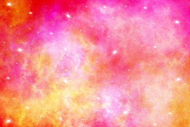 Jednorożec Tło Z Tęczowym Niebem Fantasy Kolorowa Ilustracja Galaktyki Kosmicznej