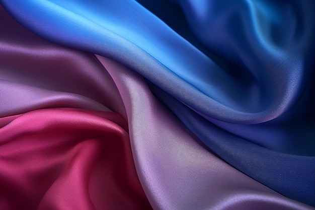 Jedwabna tkanina z niebieskiej fioletowej i czerwonej tapety