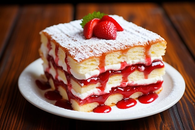 Jedzenie i desery piękne pyszne ciasto serowe ciasto wysokiej jakości