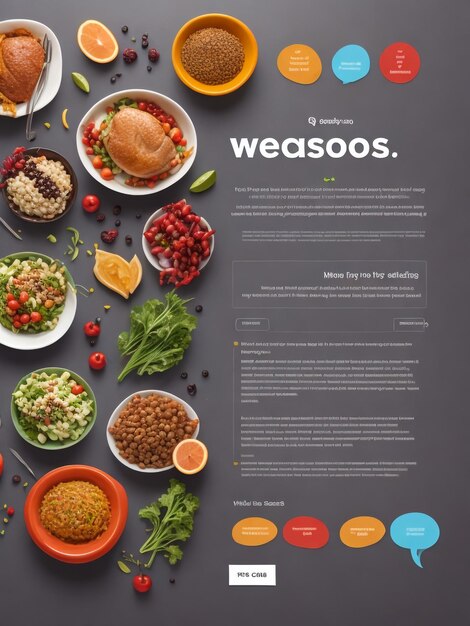 Zdjęcie jedzenie lub kulinarny szablon postów w mediach społecznościowych edytowalne banery reklamowe w mediach społecznościowych