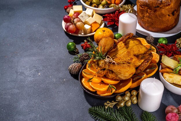 Jedzenie na kolację świąteczną lub noworoczną