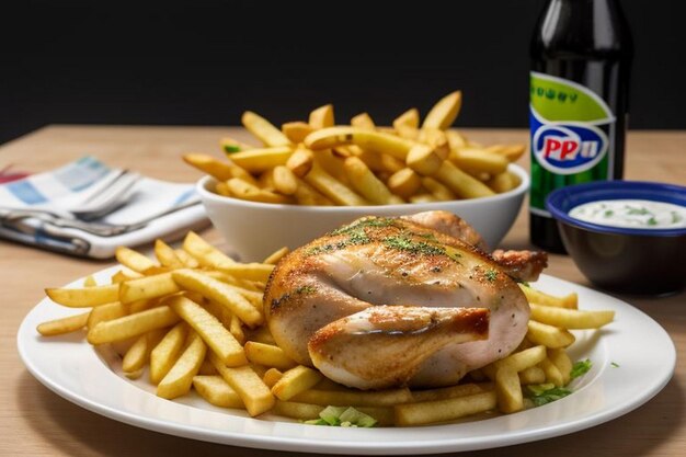 Jedzenie peruwiańskie Pollo a la brasa pieczone kurczak