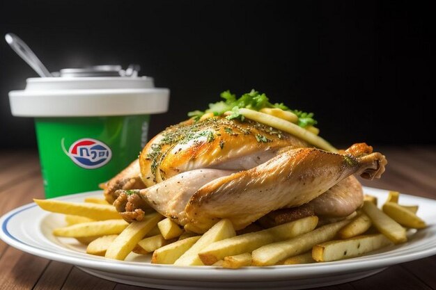 Jedzenie peruwiańskie Pollo a la brasa pieczone kurczak