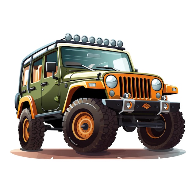 jeep png w stylu ilustracji