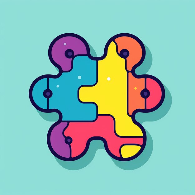 Zdjęcie jellybean_jigsaw_modern_line_icon_vector