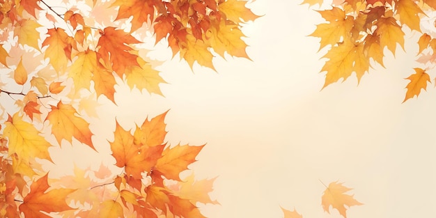 Jesień liście zbliżenie na jasnym tle Miejsce dla tekstuxAsolar zasilany globexA