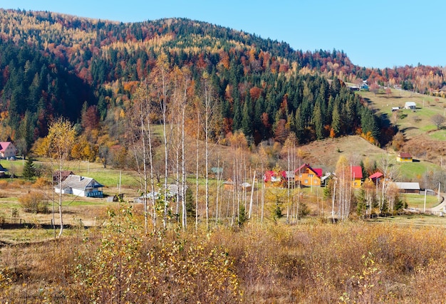 Jesienna Wieś Karpacka Ukraina