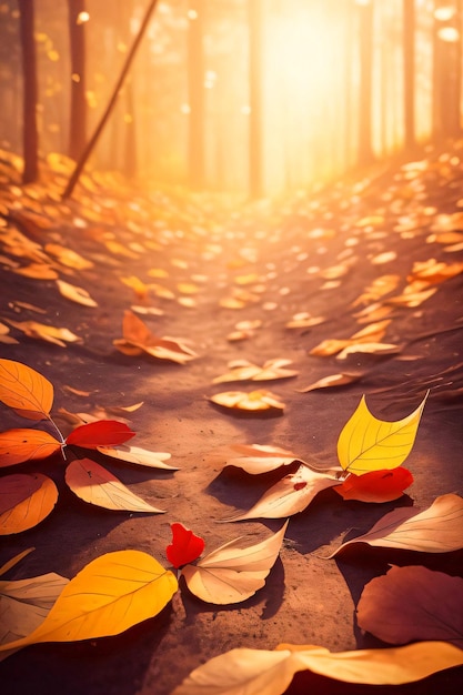 Jesienne liście tło głębia ostrości tapeta