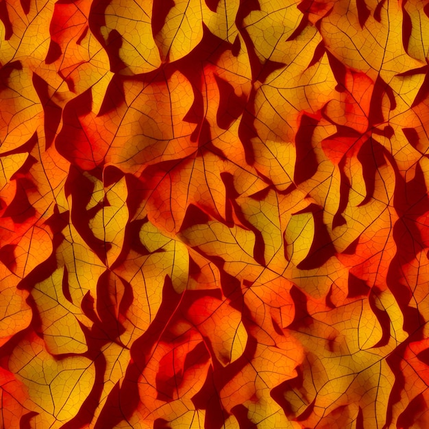 Jesienne tło z liści drzewa Bezszwowa tekstura Sztuka cyfrowa