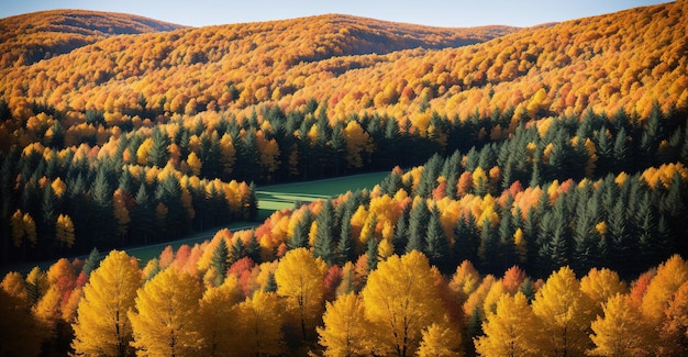 Jesienny krajobraz gór Generacyjna sztuczna inteligencja