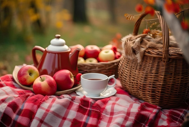 Jesienny piknik na tarasie