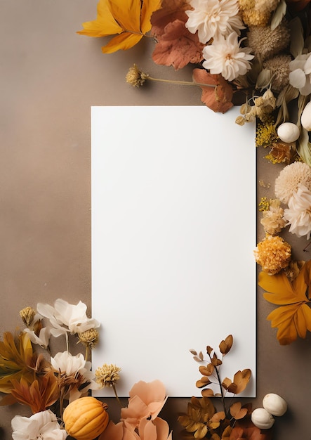 Zdjęcie jesienny romantyczny model w minimalistycznym stylu