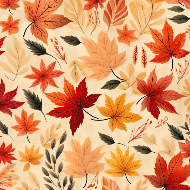 jesienny wzór liści