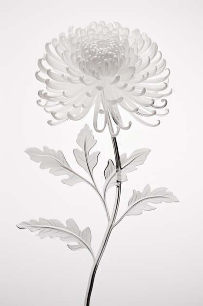 Zdjęcie jest biały kwiat, który jest w wazonie na stole generatywny ai