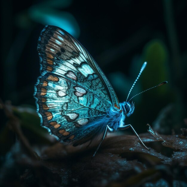 jest motyl, który siedzi na skale generatywnej AI