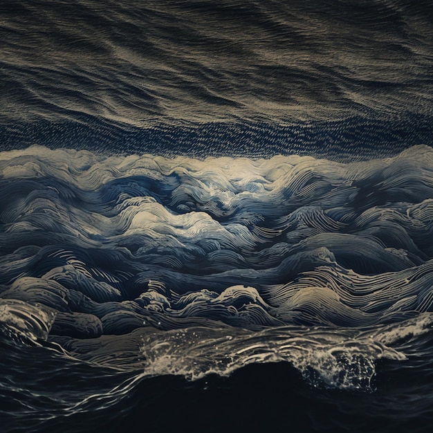 jest obraz przedstawiający falę generatywną w oceanie