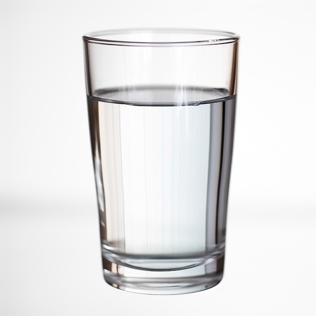 Jest szklanka wody siedząca na stole generatywny ai