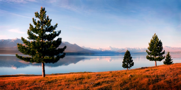 Jeziorny Matheson z Mt Cook, Nowa Zelandia.