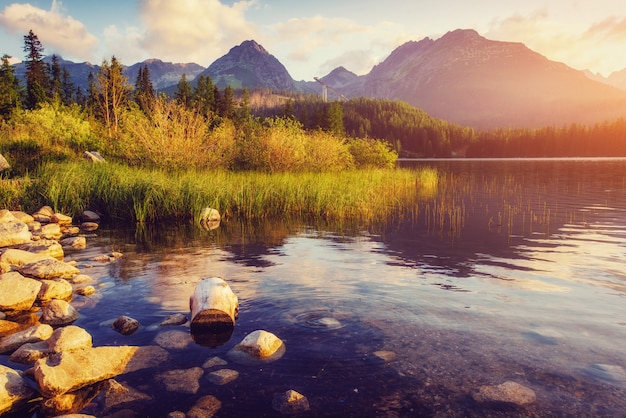 Jeziorny Strbske Pleso W Wysokiej Tatras Górze, Sistani, Europa