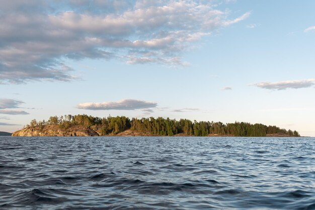 Jezioro Ładoga Panorama Republiki Karelii Północna przyroda Rosji