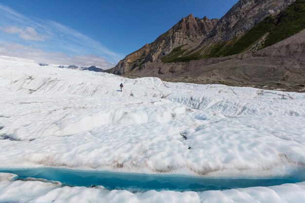 Jezioro Na Lodowcu Kennicott, Wrangell-st. Park Narodowy Elias, Alaska