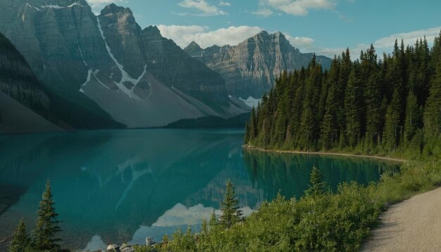 jezioro w górach ai generatywne