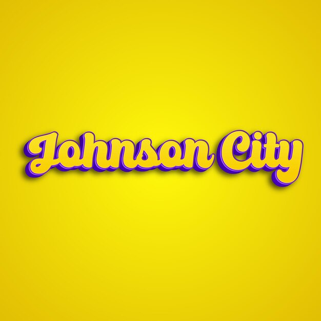 JohnsonCity typografia 3d projekt żółty różowy biały tło zdjęcie jpg