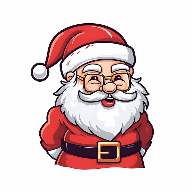 Jolly Santa Ilustracja Karykatura