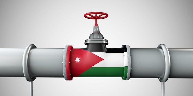 Jordania rurociąg naftowy i paliwowy rurociąg naftowy koncepcja d renderowania
