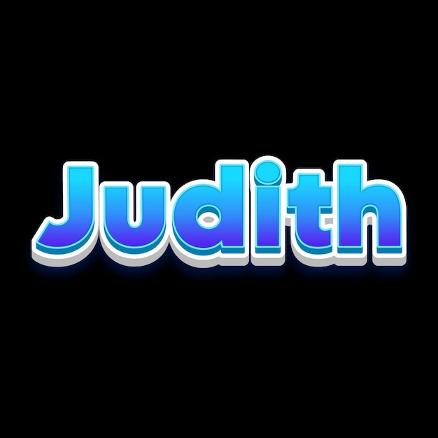 Judith typografia 3d projekt ładny tekst słowo fajne zdjęcie tła jpg