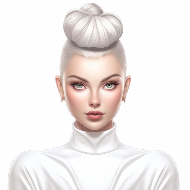 Julia dla The Sims Scifi Baroque Studio Portrait z skręconymi postaciami
