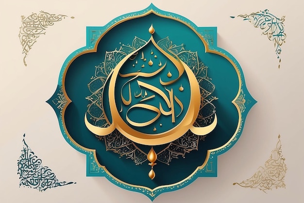 Jumma Mubarak błogosławiony piątek arabska kaligrafia post w mediach społecznościowych