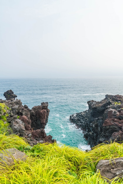 Jungmun Daepo Coast Jusangjeolli Cliff, Wyspa Jeju