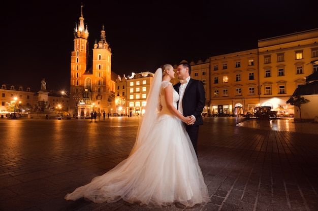 Just Married Night City Walk