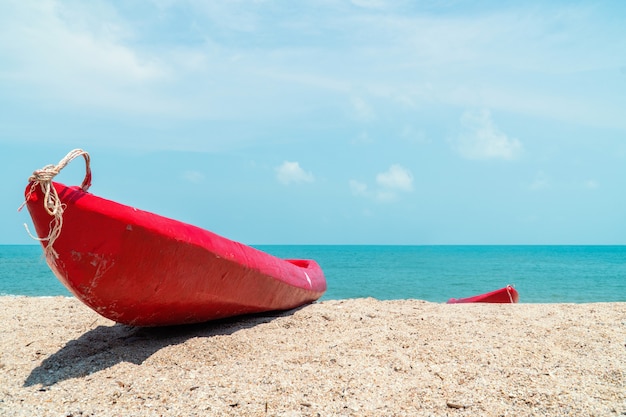 Kajak i kajak na plaży